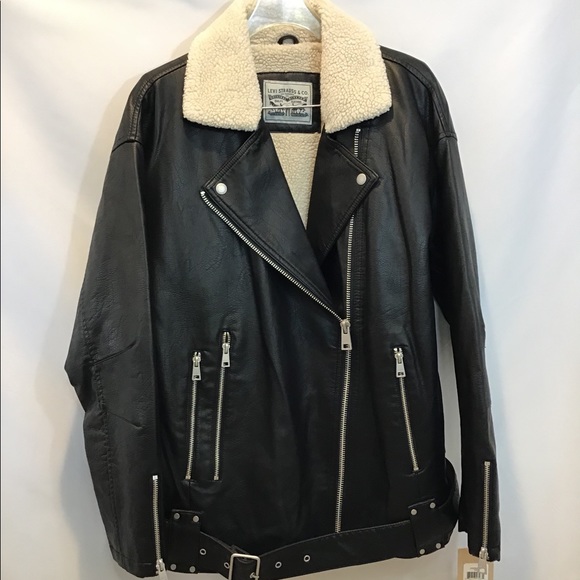 Levi's Other - Levi’s Faux Leather Belted Jacket